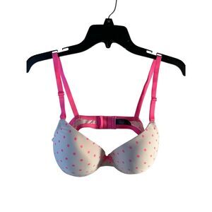 Smart and Sexy bra 38C Neon pink dots